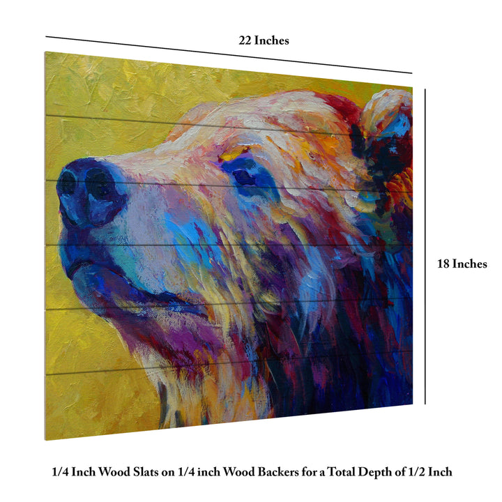 Wooden Slat Art 18 x 22 Inches Titled Pretty Boy Grizz Ready to Hang Picture Image 6