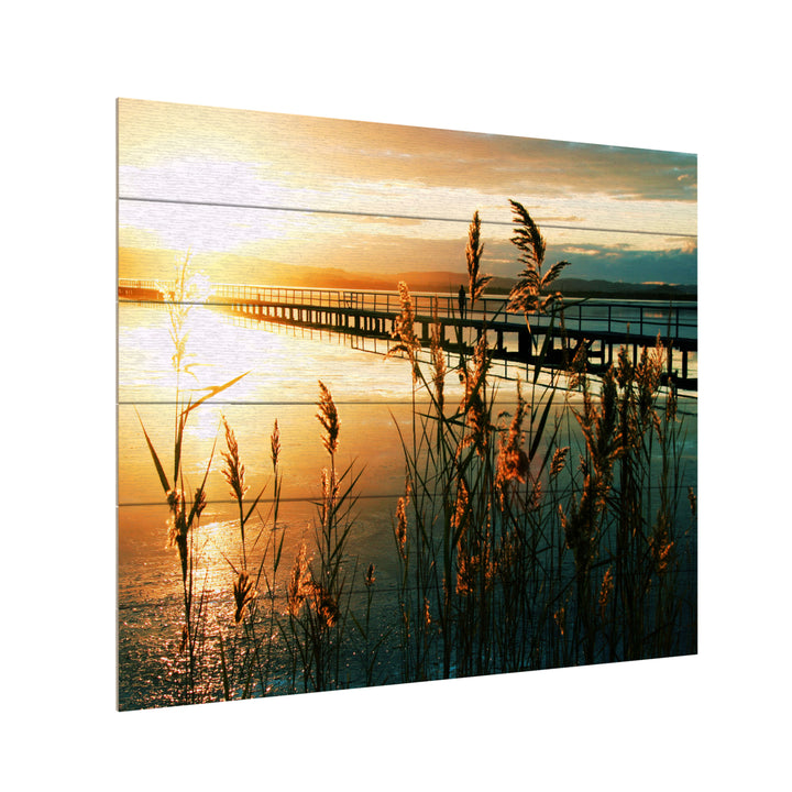 Wooden Slat Art 18 x 22 Inches Titled Wish You Were Here Ready to Hang Picture Image 3