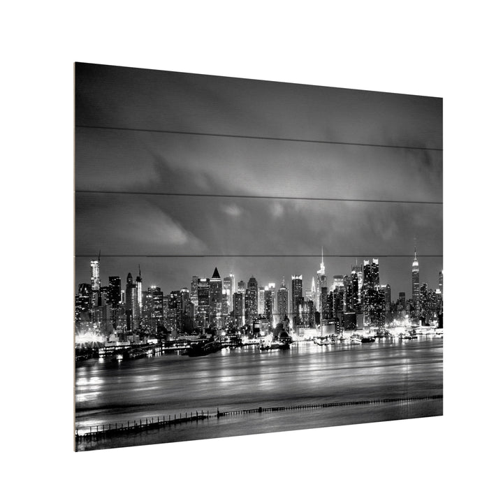 Wooden Slat Art 18 x 22 Inches Titled York Skyline Ready to Hang Picture Image 3