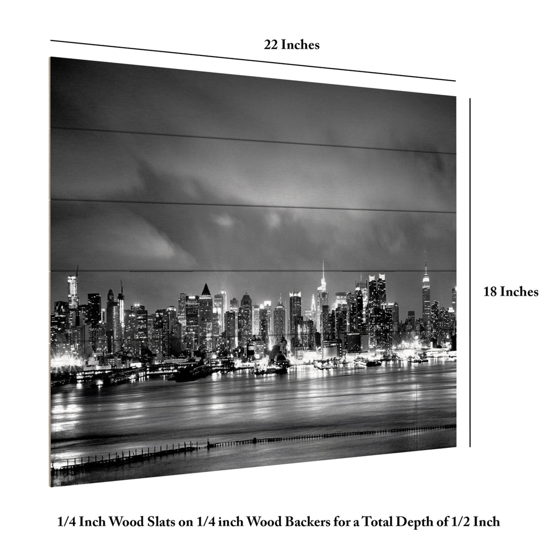 Wooden Slat Art 18 x 22 Inches Titled York Skyline Ready to Hang Picture Image 6