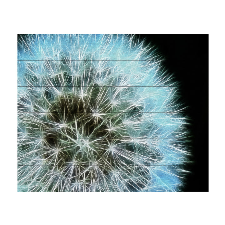 Wooden Slat Art 18 x 22 Inches Titled Dandelion Seed Head Full Ready to Hang Picture Image 2