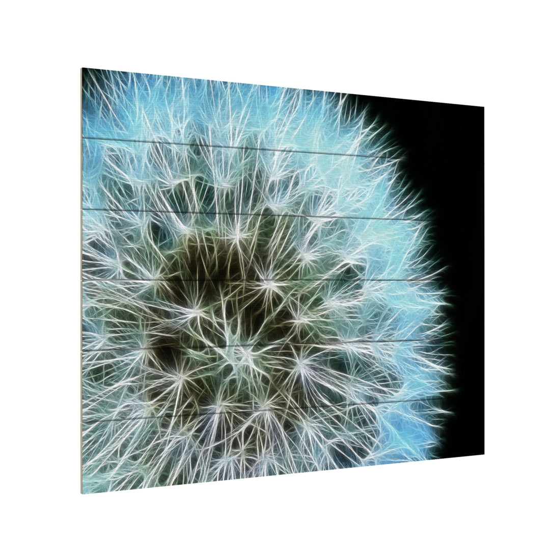 Wooden Slat Art 18 x 22 Inches Titled Dandelion Seed Head Full Ready to Hang Picture Image 3