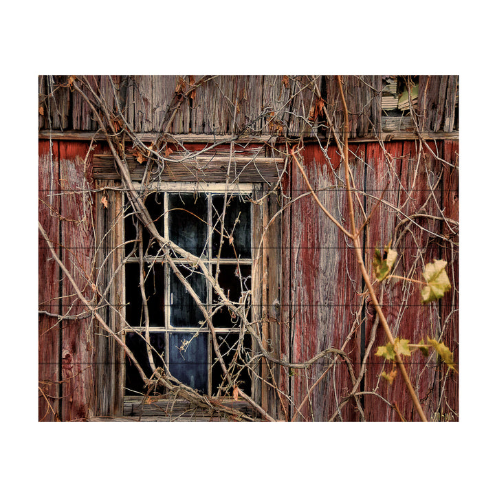 Wooden Slat Art 18 x 22 Inches Titled Old Barn Window Ready to Hang Picture Image 2