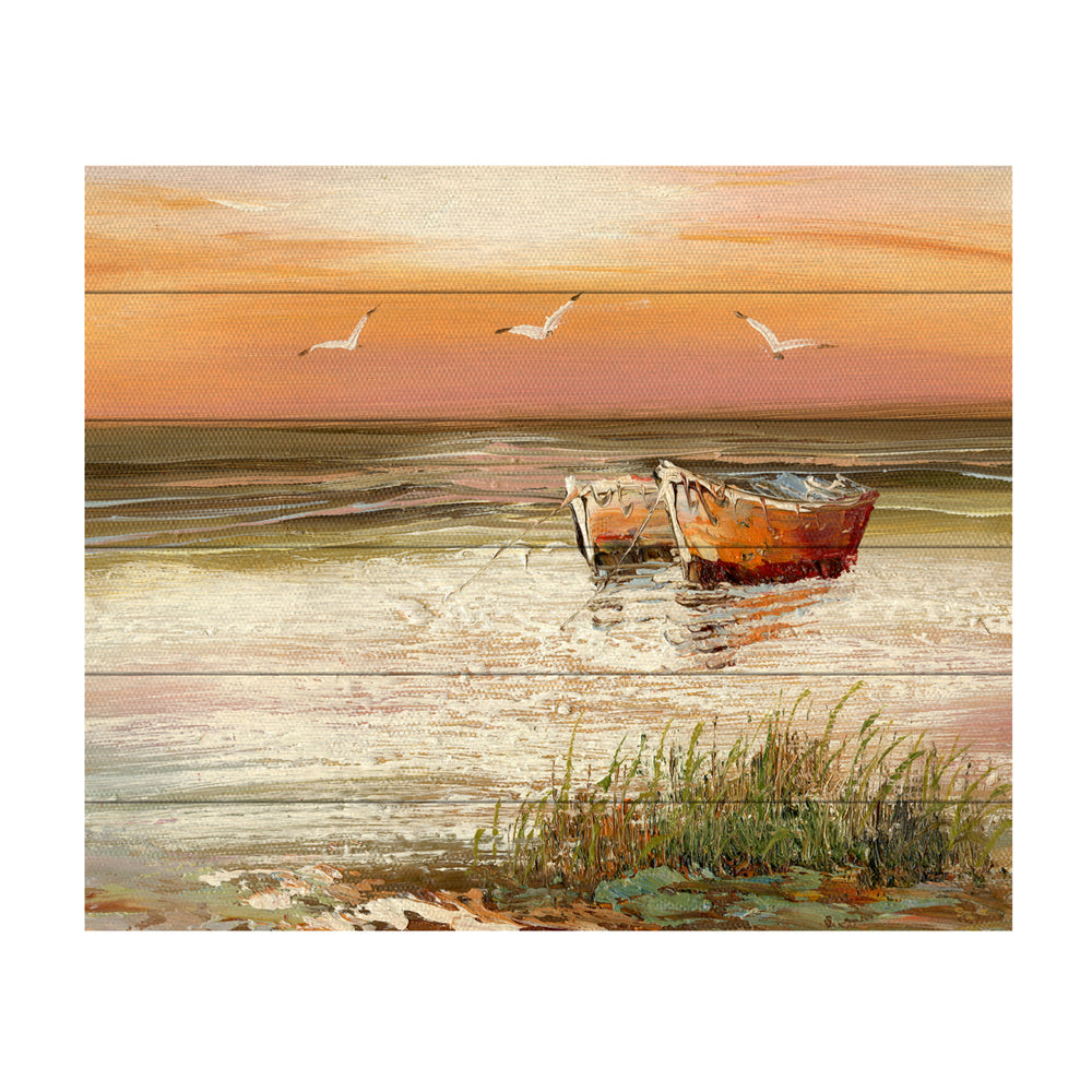 Wooden Slat Art 18 x 22 Inches Titled Florida Sunset Ready to Hang Picture Image 2