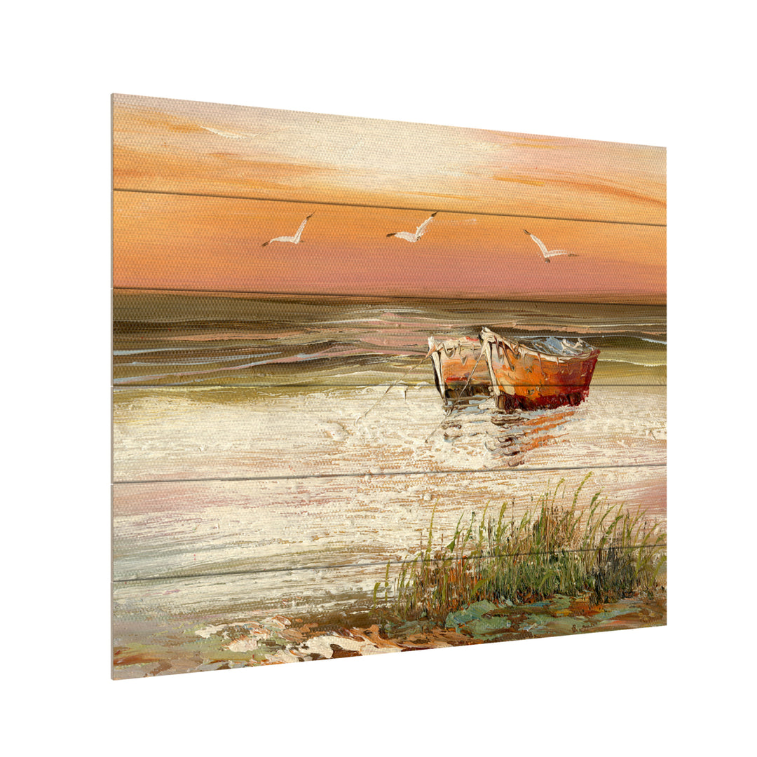 Wooden Slat Art 18 x 22 Inches Titled Florida Sunset Ready to Hang Picture Image 3