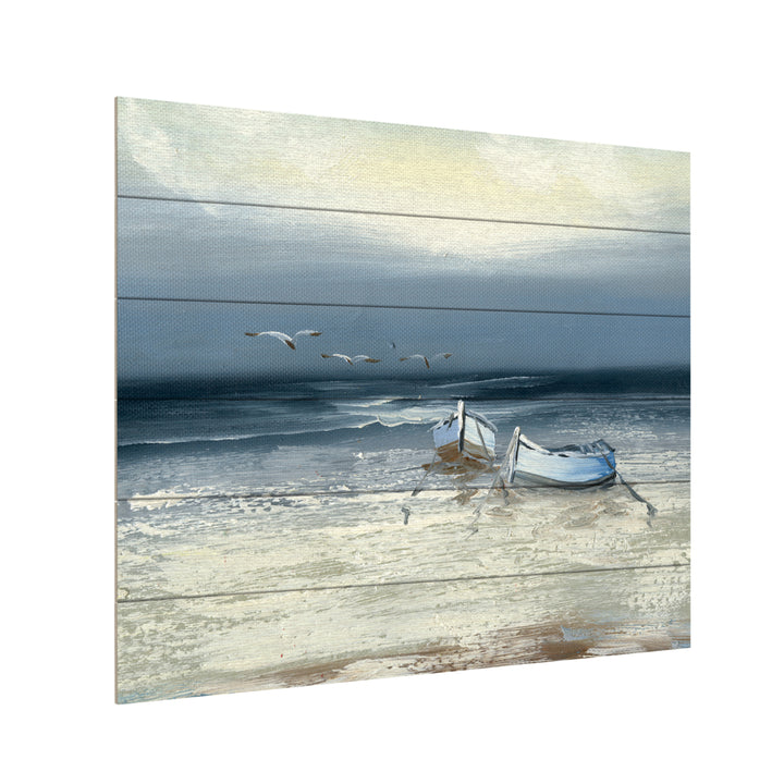 Wooden Slat Art 18 x 22 Inches Titled Low Tide Ready to Hang Picture Image 3