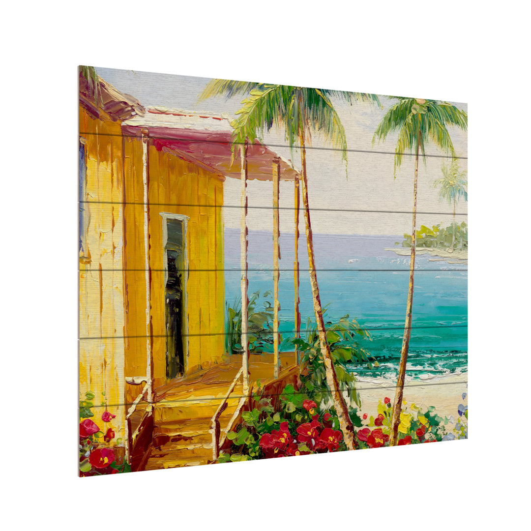 Wooden Slat Art 18 x 22 Inches Titled Key West Villa Ready to Hang Picture Image 3