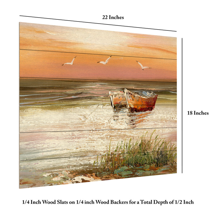 Wooden Slat Art 18 x 22 Inches Titled Florida Sunset Ready to Hang Picture Image 6