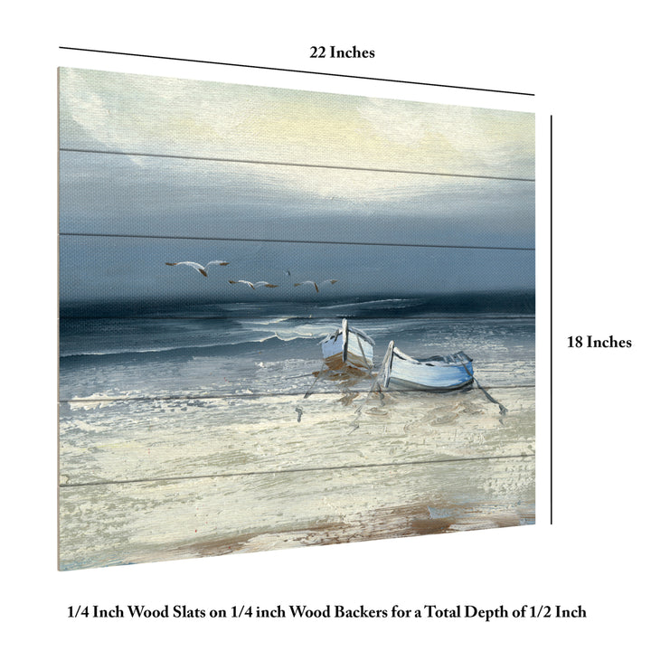 Wooden Slat Art 18 x 22 Inches Titled Low Tide Ready to Hang Picture Image 6