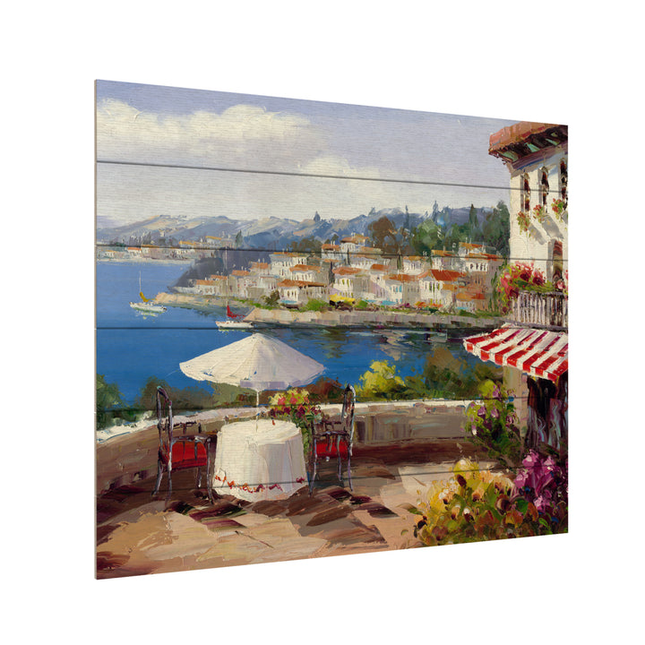 Wooden Slat Art 18 x 22 Inches Titled Italian Afternoon Ready to Hang Picture Image 3