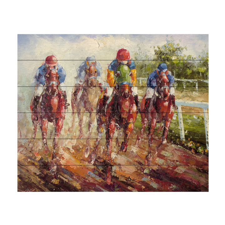 Wooden Slat Art 18 x 22 Inches Titled Kentucky Derby Ready to Hang Picture Image 2