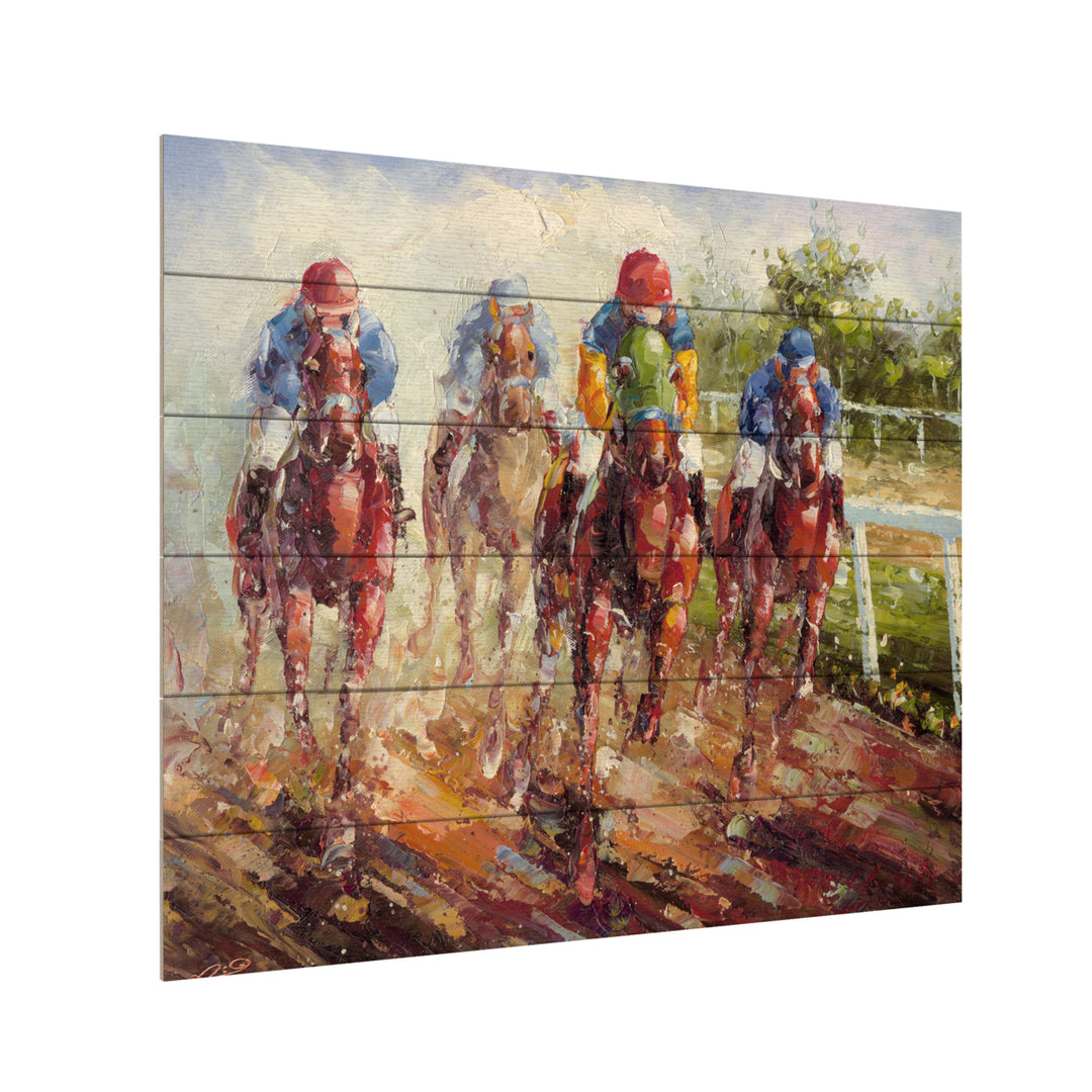 Wooden Slat Art 18 x 22 Inches Titled Kentucky Derby Ready to Hang Picture Image 3