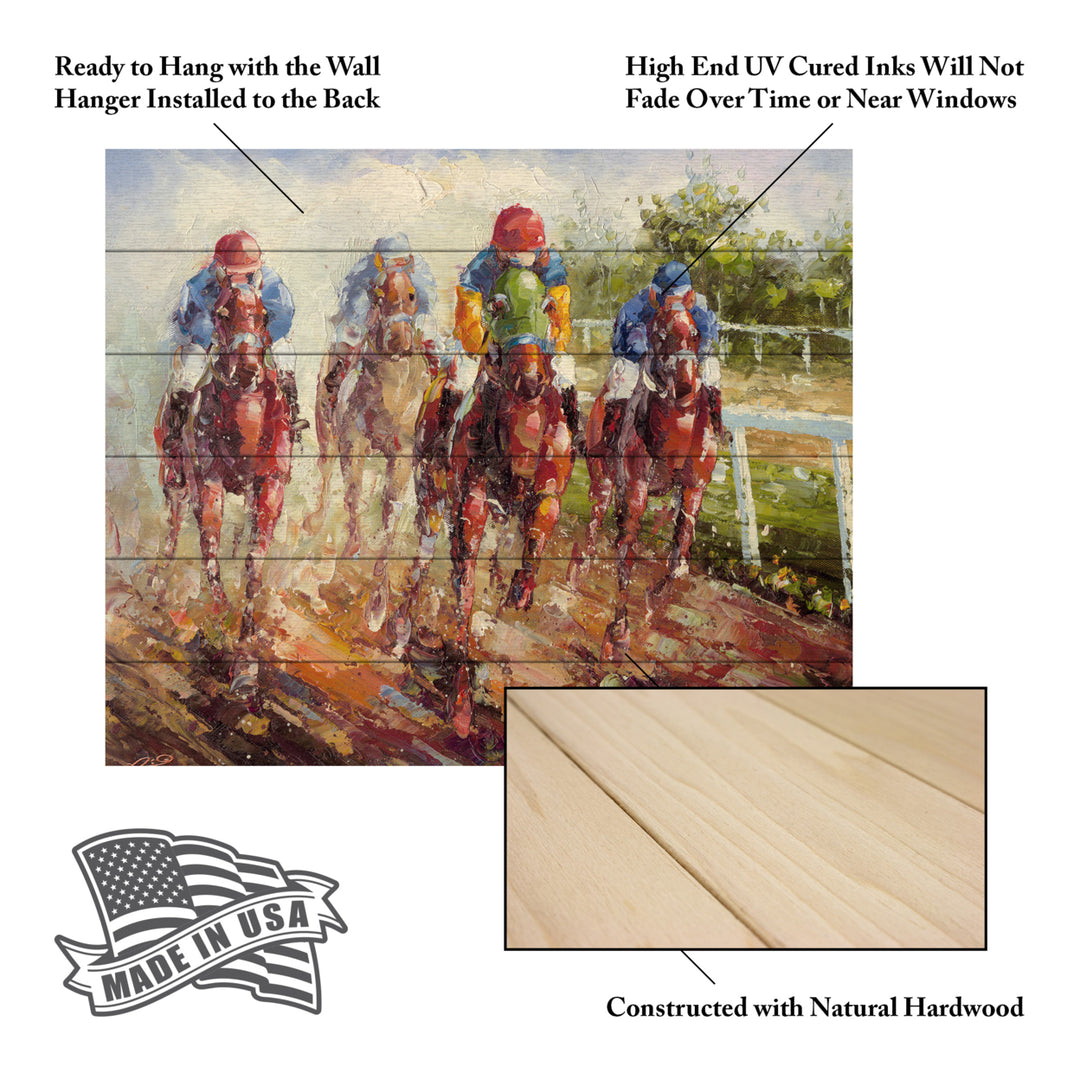 Wooden Slat Art 18 x 22 Inches Titled Kentucky Derby Ready to Hang Picture Image 5