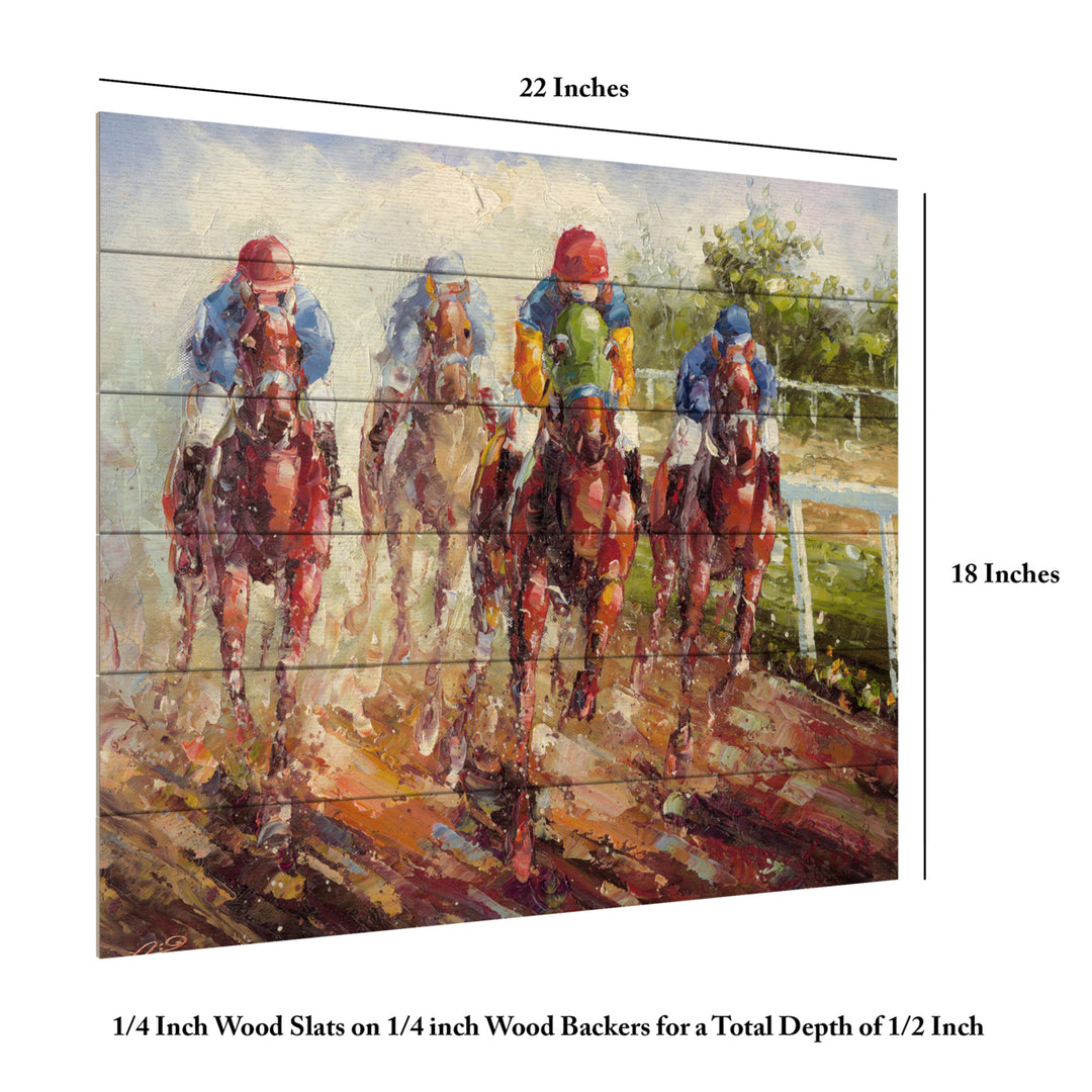 Wooden Slat Art 18 x 22 Inches Titled Kentucky Derby Ready to Hang Picture Image 6