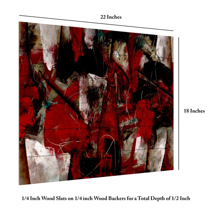 Wooden Slat Art 18 x 22 Inches Titled Abstract IV Ready to Hang Picture Image 6