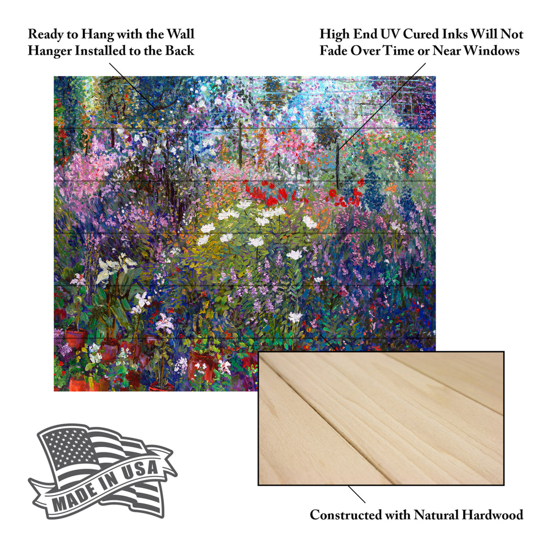 Wooden Slat Art 18 x 22 Inches Titled Garden In Maui II Ready to Hang Picture Image 5