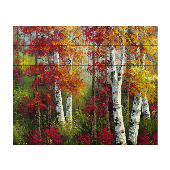 Wooden Slat Art 18 x 22 Inches Titled Indian Summer Ready to Hang Picture Image 2