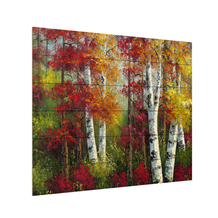 Wooden Slat Art 18 x 22 Inches Titled Indian Summer Ready to Hang Picture Image 3