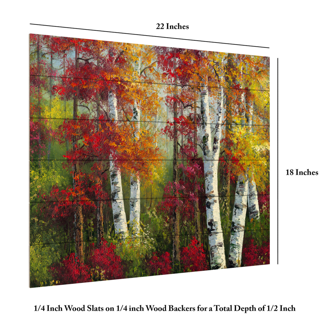 Wooden Slat Art 18 x 22 Inches Titled Indian Summer Ready to Hang Picture Image 6