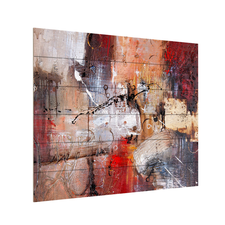 Wooden Slat Art 18 x 22 Inches Titled Cube Abstract V Ready to Hang  Picture Image 3