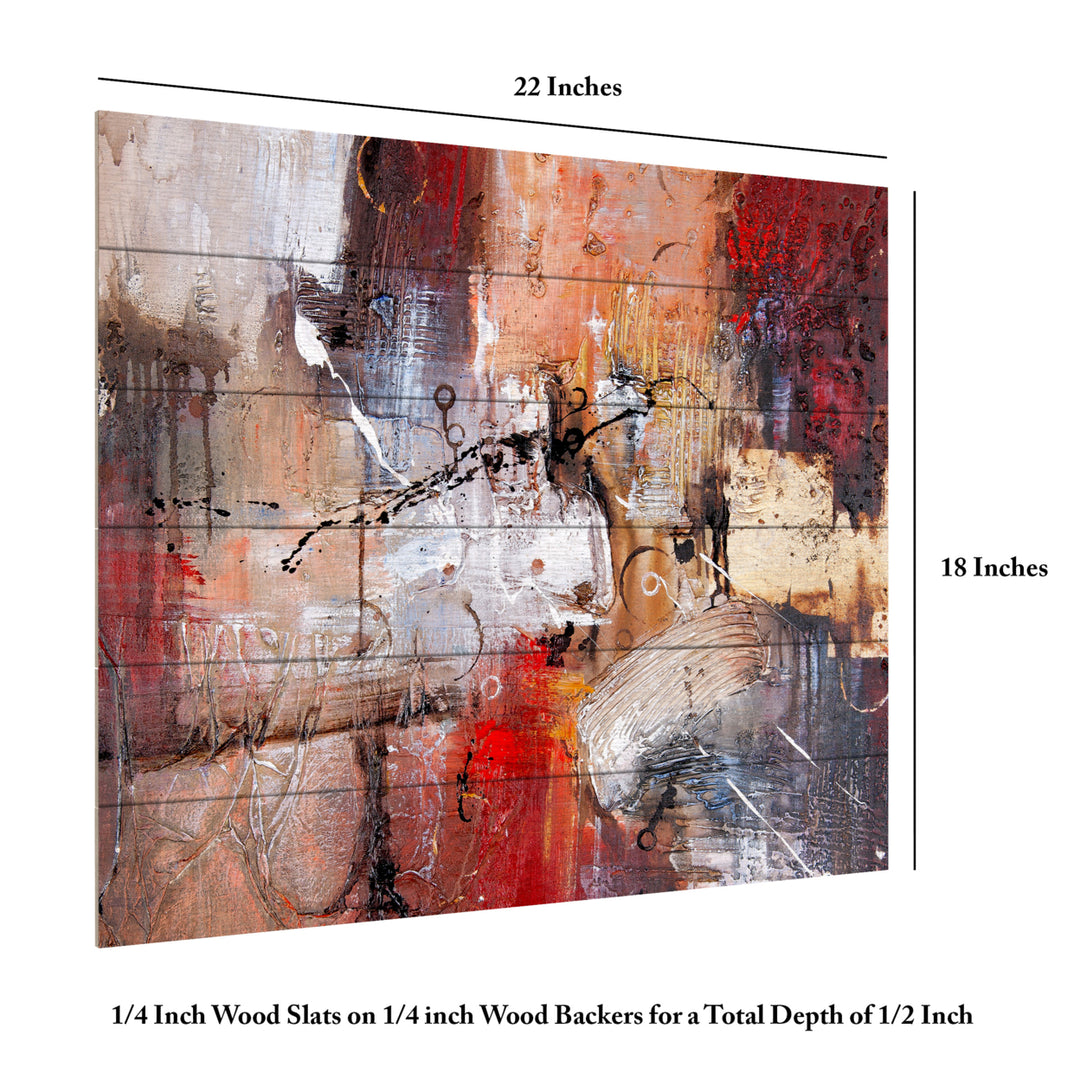 Wooden Slat Art 18 x 22 Inches Titled Cube Abstract V Ready to Hang  Picture Image 6