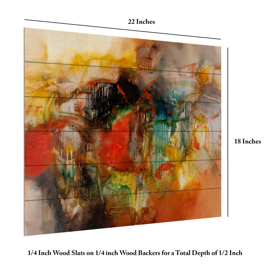 Wooden Slat Art 18 x 22 Inches Titled Abstract VI Ready to Hang  Picture Image 6
