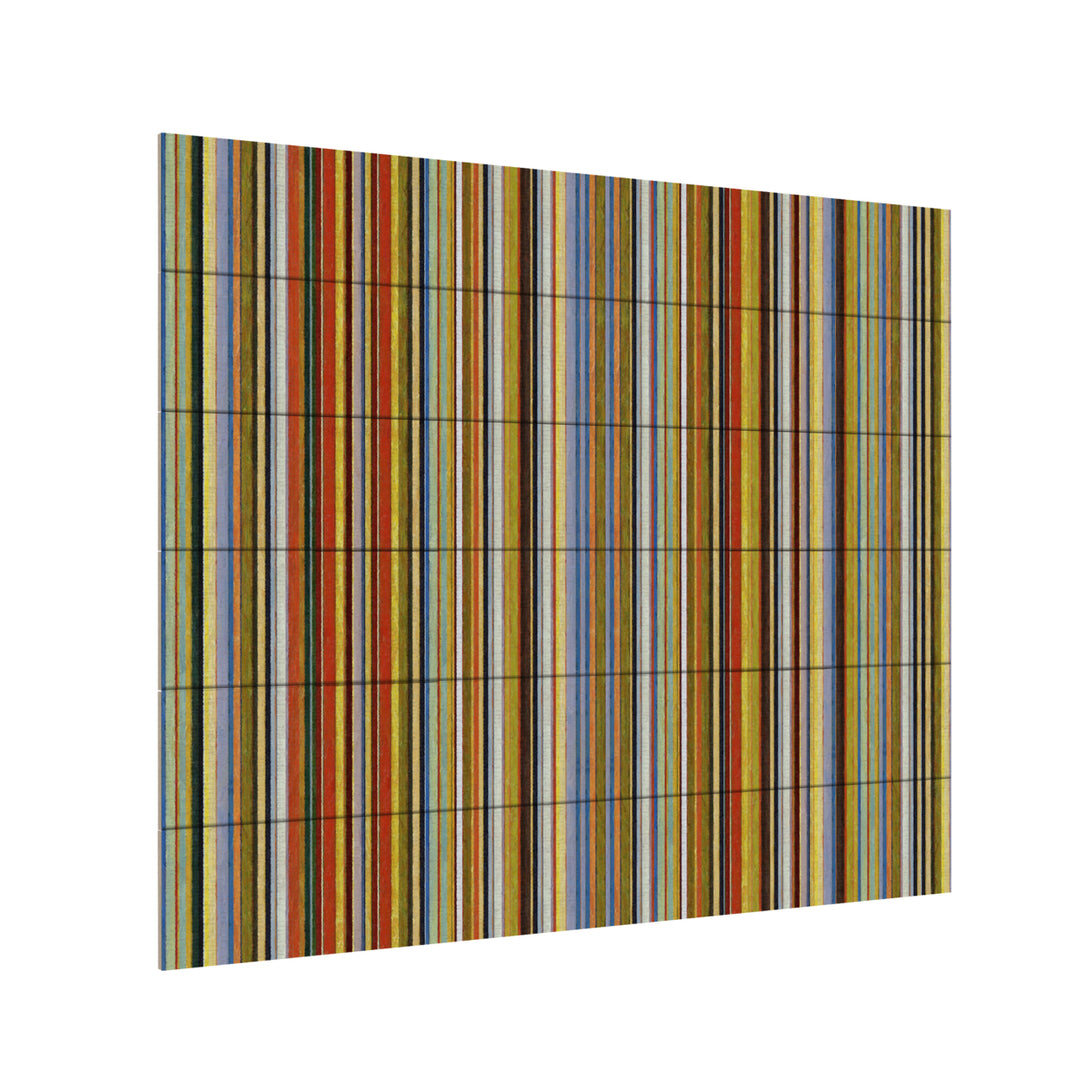 Wooden Slat Art 18 x 22 Inches Titled Comfortable Stripes VII Ready to Hang Picture Image 3