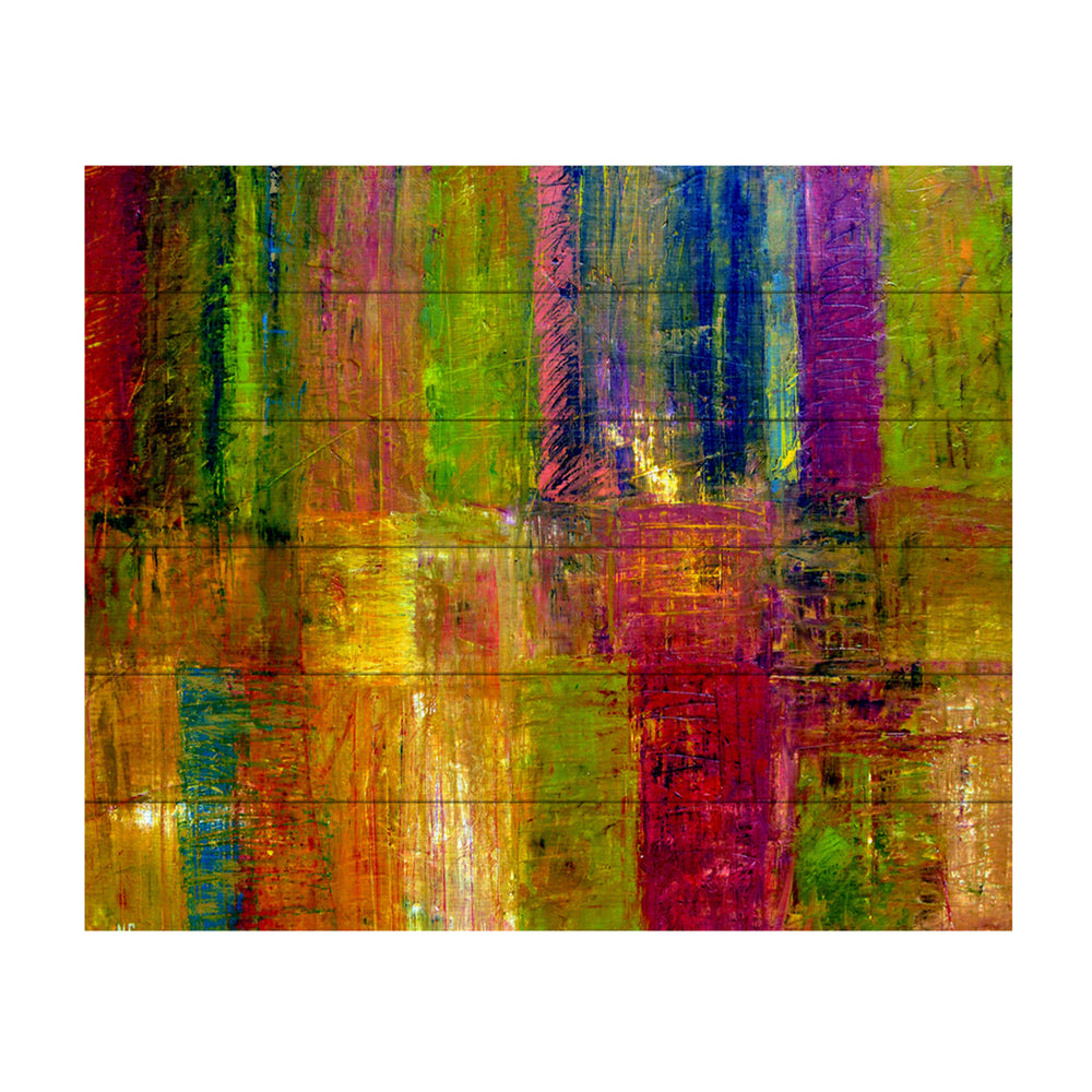 Wooden Slat Art 18 x 22 Inches Titled Color Abstract Ready to Hang Picture Image 2