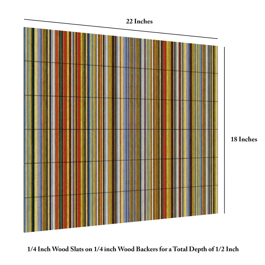 Wooden Slat Art 18 x 22 Inches Titled Comfortable Stripes VII Ready to Hang Picture Image 6