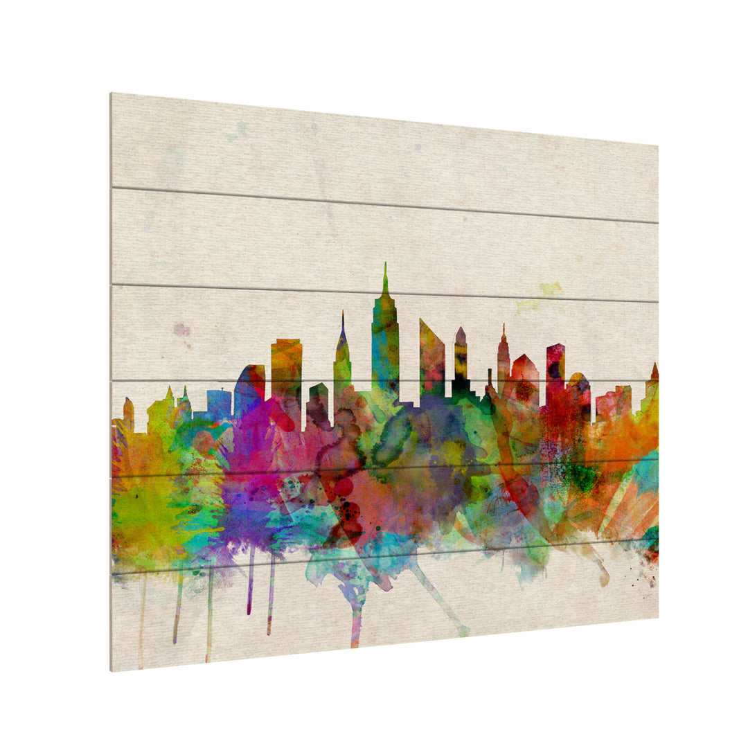 Wooden Slat Art 18 x 22 Inches Titled York Skyline Tompsett Ready to Hang Picture Image 3