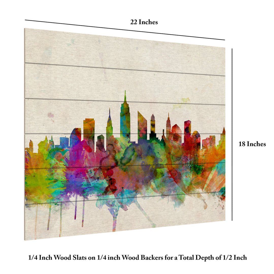 Wooden Slat Art 18 x 22 Inches Titled York Skyline Tompsett Ready to Hang Picture Image 6