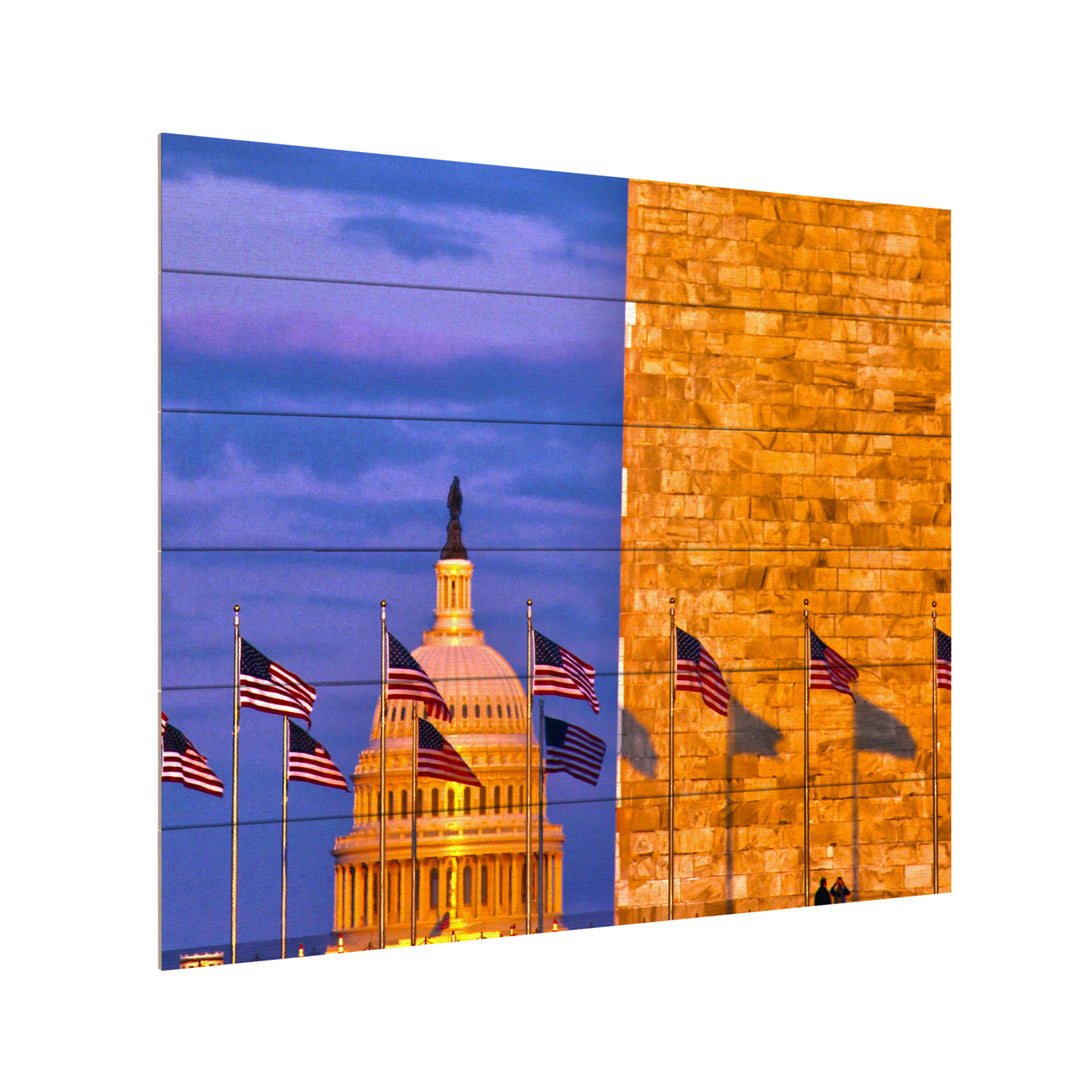 Wooden Slat Art 18 x 22 Inches Titled America Ready to Hang Picture Image 3