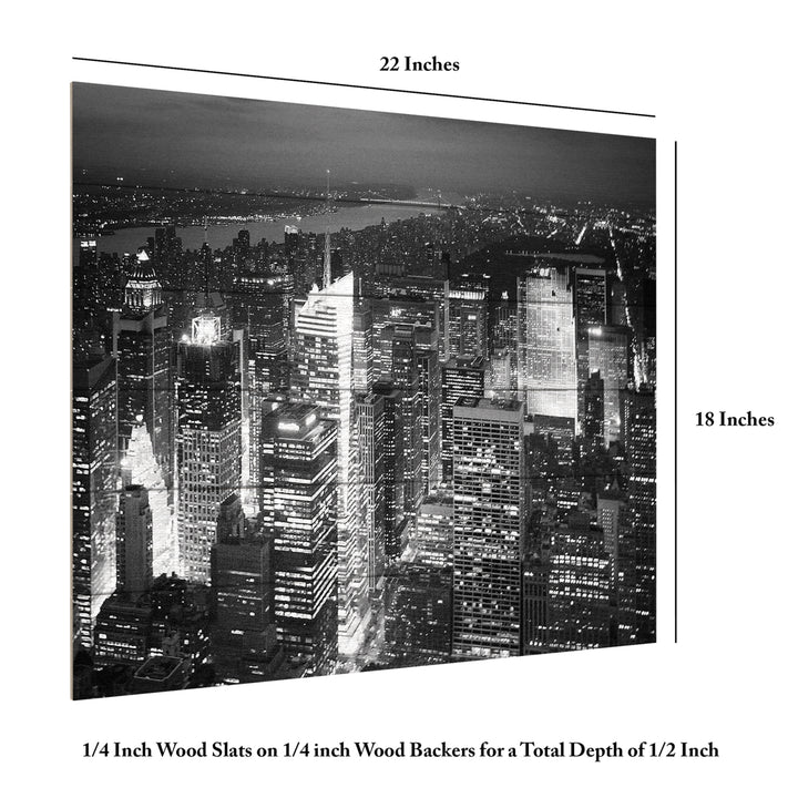 Wooden Slat Art 18 x 22 Inches Titled Times Square Ready to Hang Picture Image 6