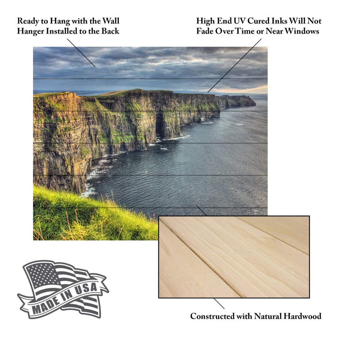 Wooden Slat Art 18 x 22 Inches Titled Cliffs of Moher Ireland Ready to Hang Picture Image 5