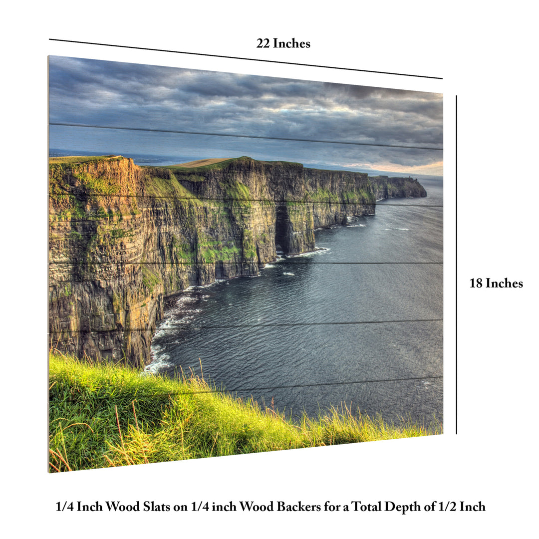 Wooden Slat Art 18 x 22 Inches Titled Cliffs of Moher Ireland Ready to Hang Picture Image 6