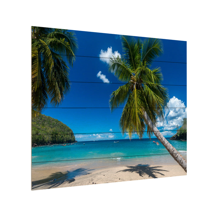 Wooden Slat Art 18 x 22 Inches Titled Martinique Ready to Hang Picture Image 3