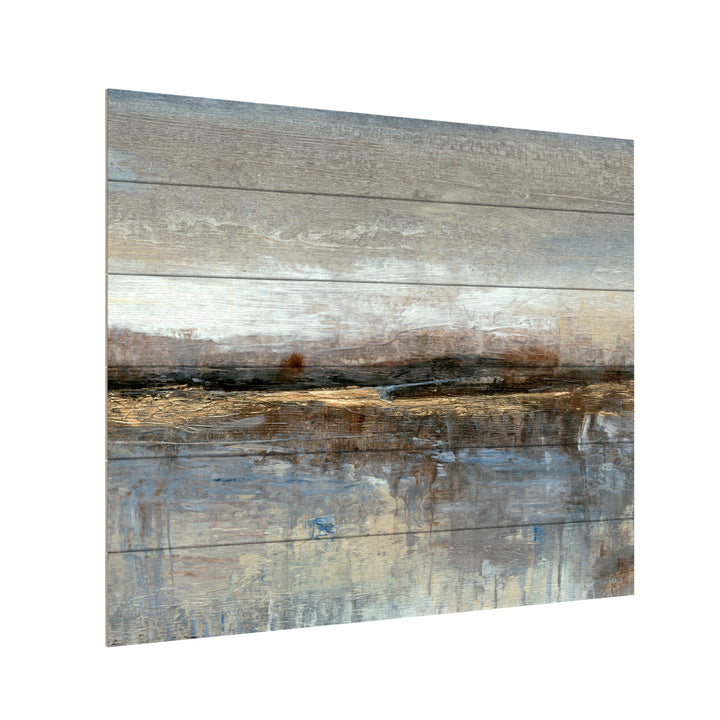 Wooden Slat Art 18 x 22 Inches Titled Grey Mist Ii Ready to Hang Picture Image 3