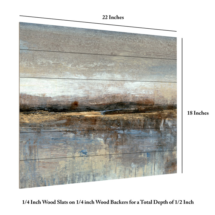 Wooden Slat Art 18 x 22 Inches Titled Grey Mist Ii Ready to Hang Picture Image 6