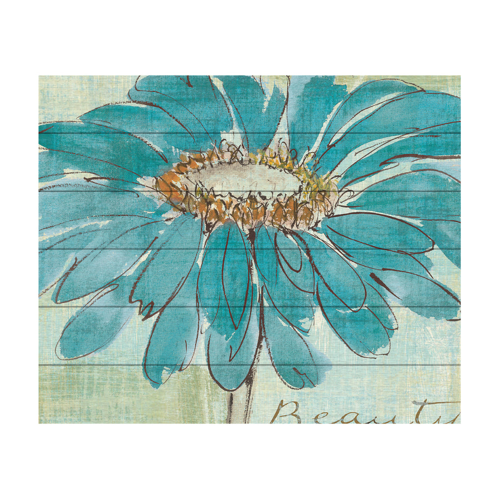 Wooden Slat Art 18 x 22 Inches Titled Spa Daisies I Ready to Hang Picture Image 2