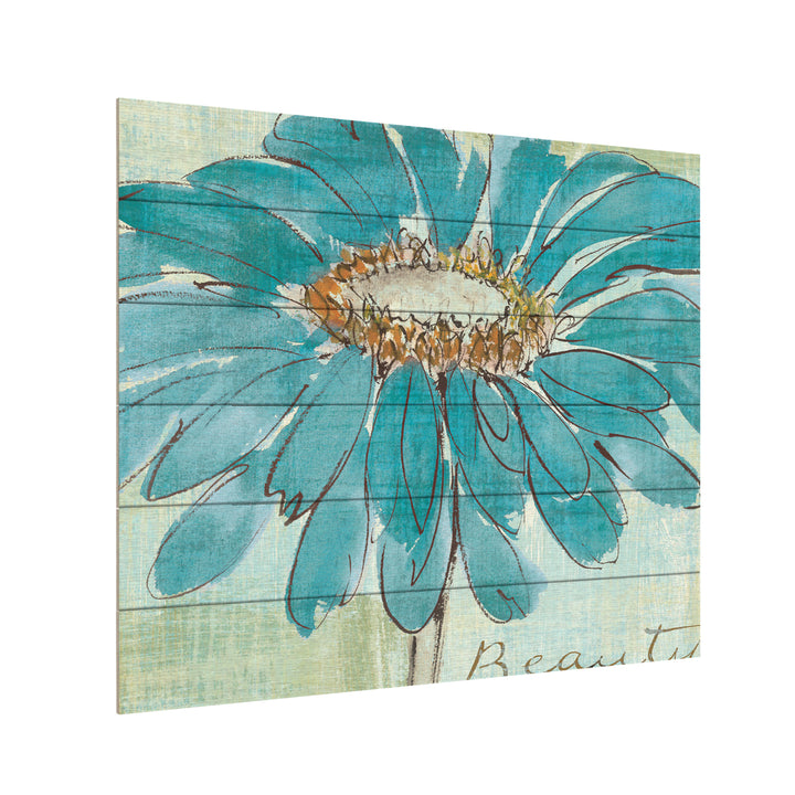 Wooden Slat Art 18 x 22 Inches Titled Spa Daisies I Ready to Hang Picture Image 3