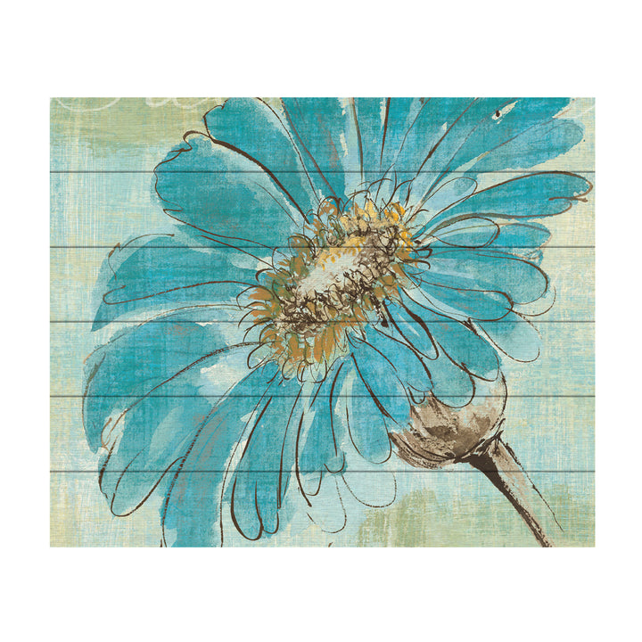 Wooden Slat Art 18 x 22 Inches Titled Spa Daisies II Ready to Hang Picture Image 2