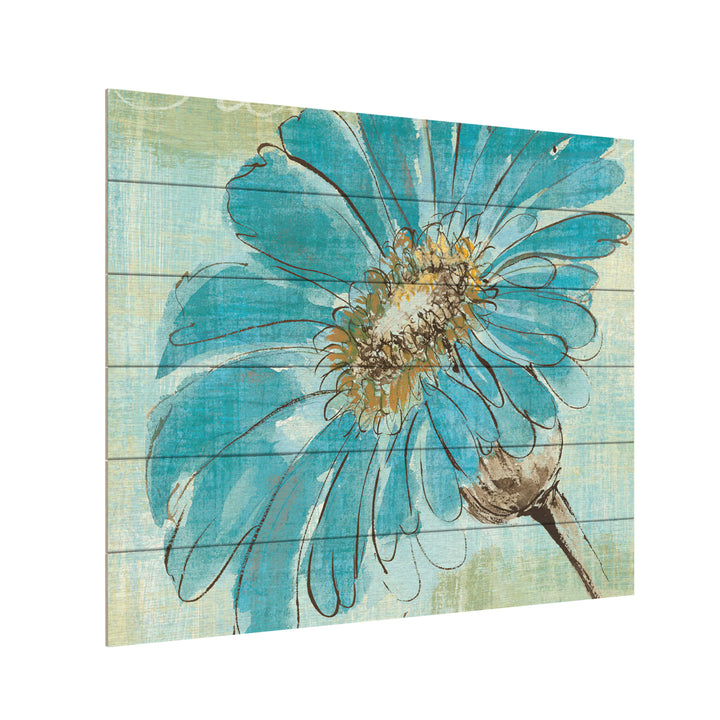 Wooden Slat Art 18 x 22 Inches Titled Spa Daisies II Ready to Hang Picture Image 3