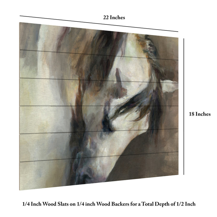 Wooden Slat Art 18 x 22 Inches Titled Classical Horse Ready to Hang Picture Image 6