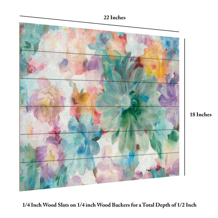 Wooden Slat Art 18 x 22 Inches Titled Succulent Florals Crop Ready to Hang Picture Image 6