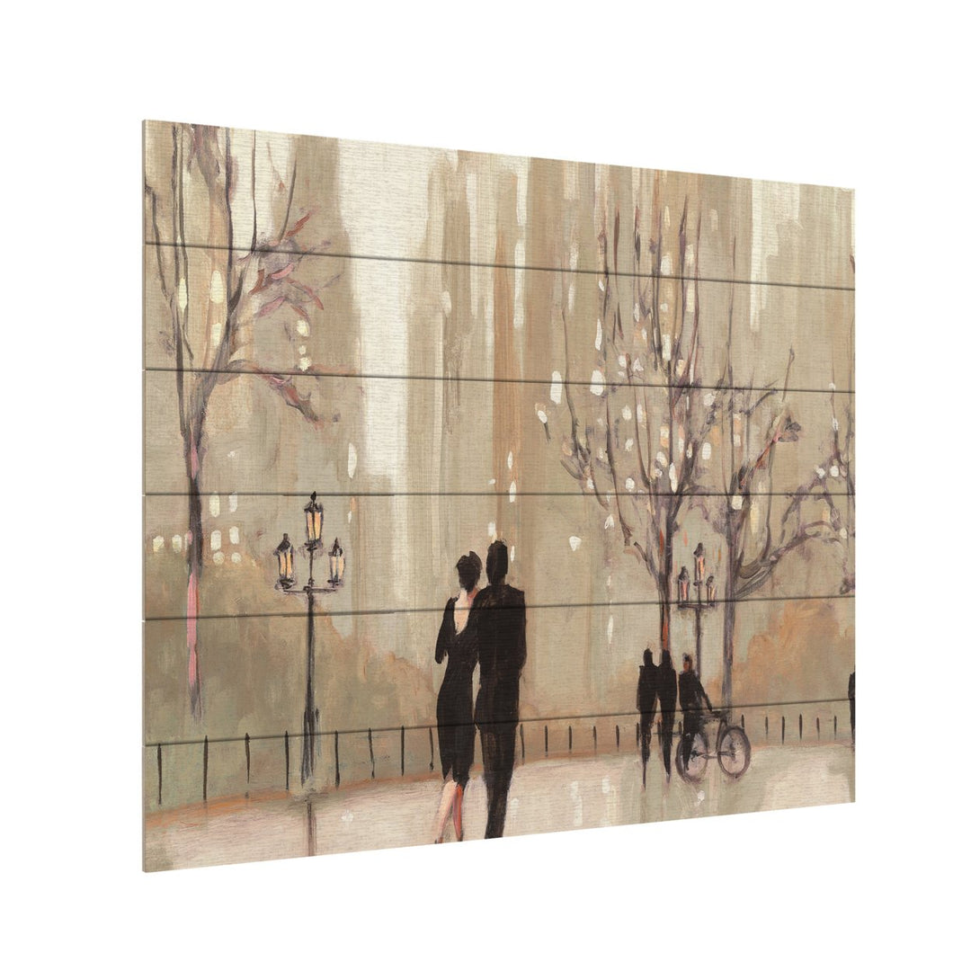Wooden Slat Art 18 x 22 Inches Titled An Evening Out Neutral Ready to Hang  Picture Image 3