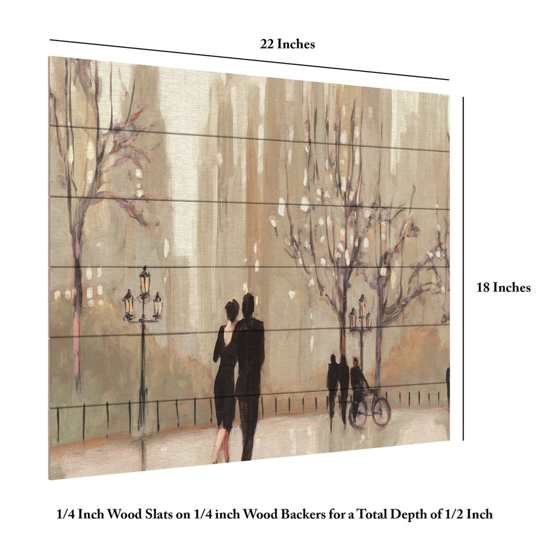 Wooden Slat Art 18 x 22 Inches Titled An Evening Out Neutral Ready to Hang  Picture Image 6
