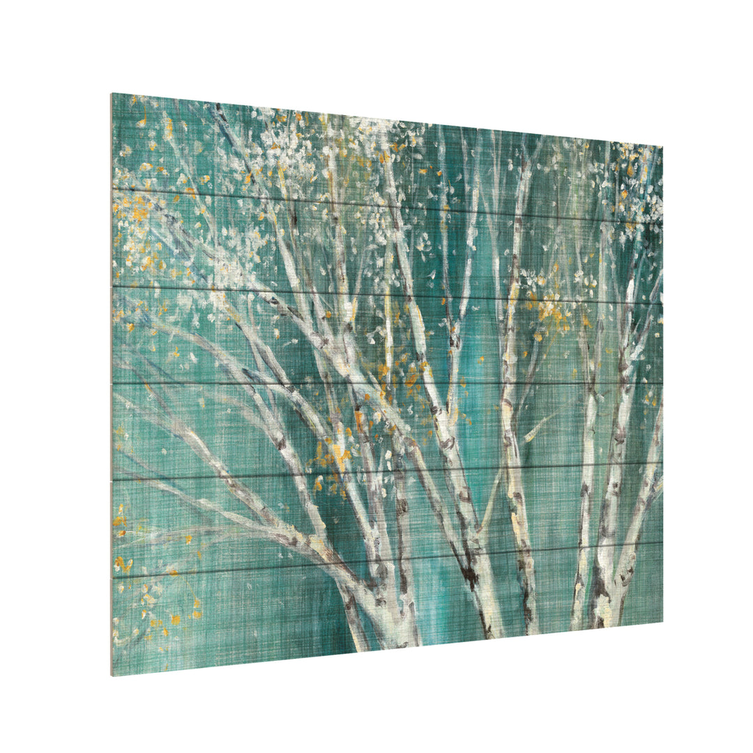 Wooden Slat Art 18 x 22 Inches Titled Blue Birch Ready to Hang Picture Image 3