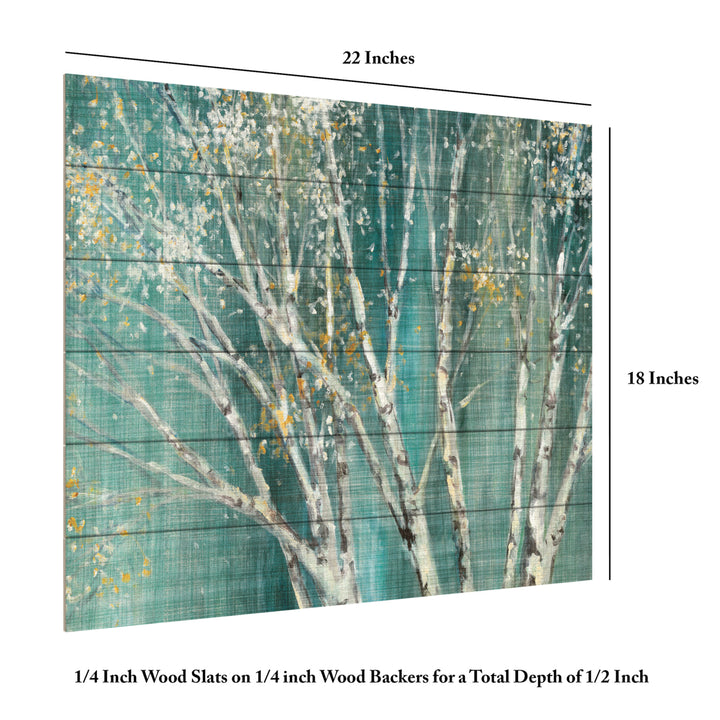 Wooden Slat Art 18 x 22 Inches Titled Blue Birch Ready to Hang Picture Image 6