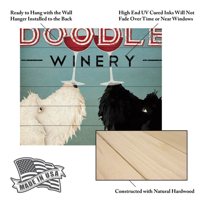 Wooden Slat Art 18 x 22 Inches Titled Doodle Wine Ready to Hang  Picture Image 5