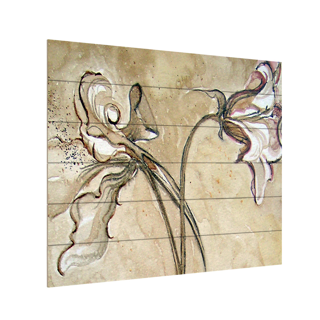 Wooden Slat Art 18 x 22 Inches Titled Flower Talks Ready to Hang Picture Image 3